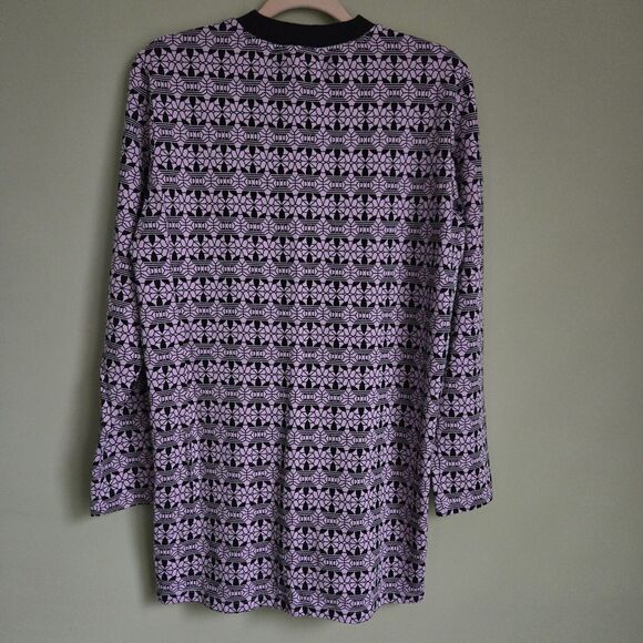 Adidas Black and Pink Long Sleeve Geometric Print Sporty Dress Size M - Picture 2 of 6